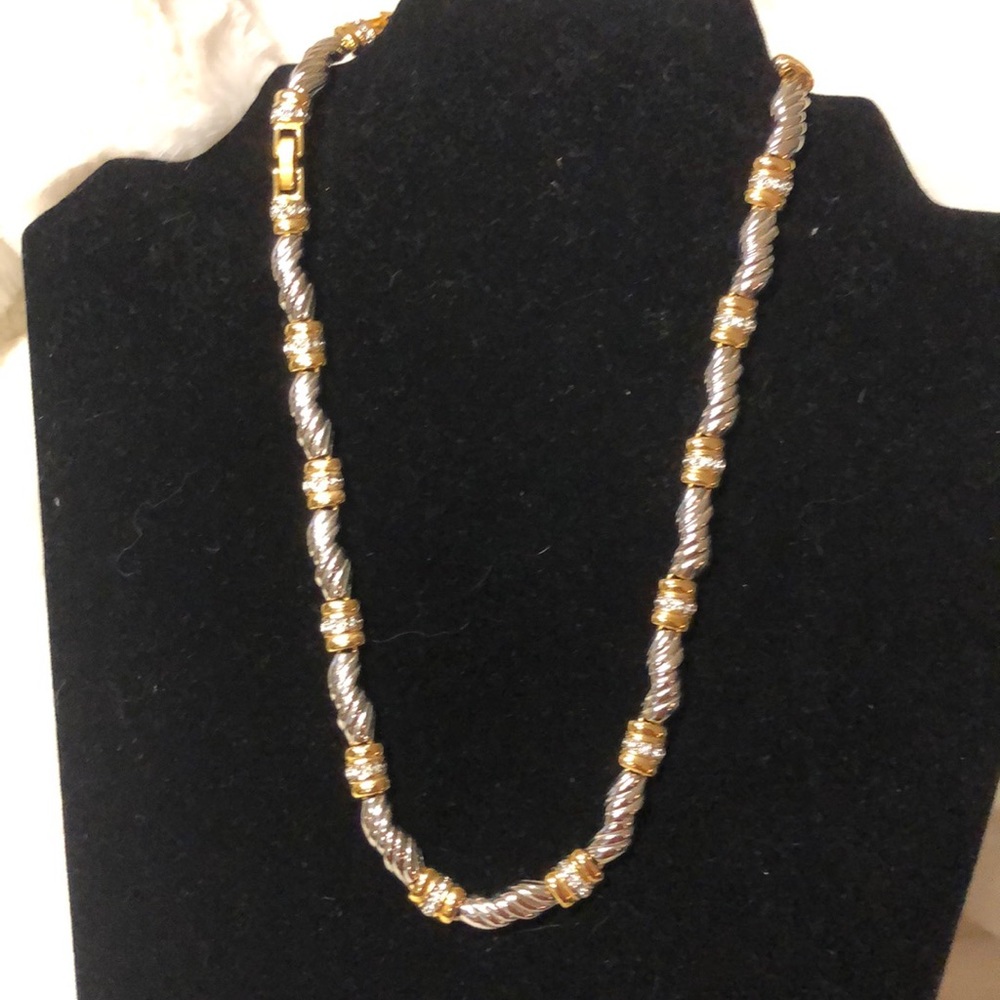 Vintage silver and gold necklace